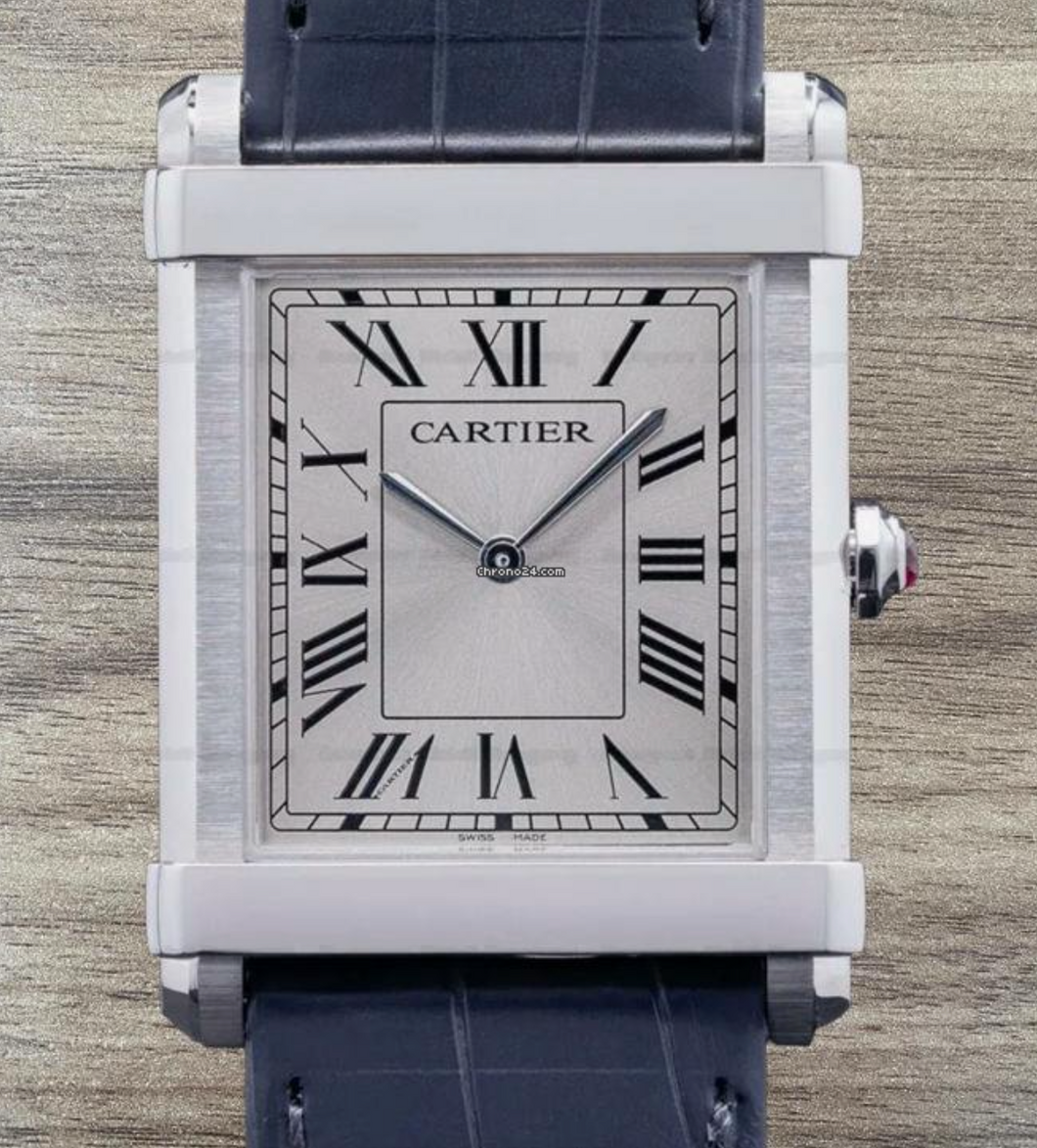 Cartier Tank Prive TANK CHINOISE WATCH Platinum 150pc